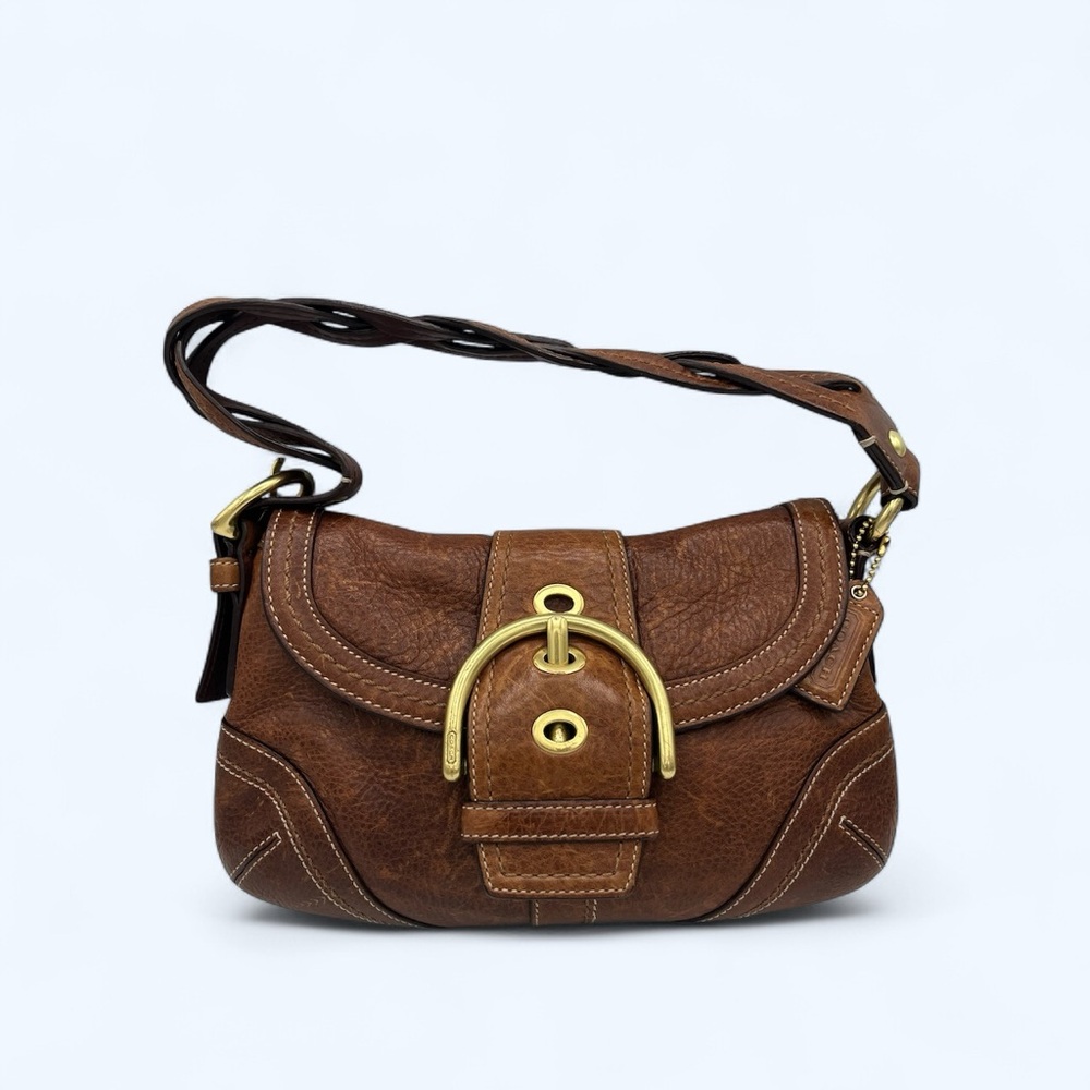 Vintage Coach Soho Pebble Leather Shoulder Bag / Purse Circa 2006